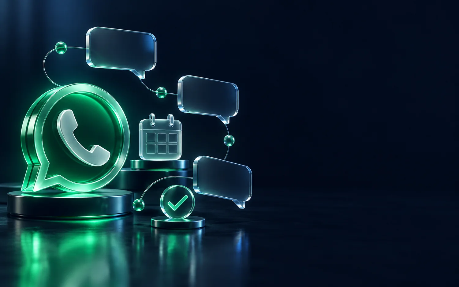 تصميم توضيحي لخدمات WhatsApp من بكر ميديا